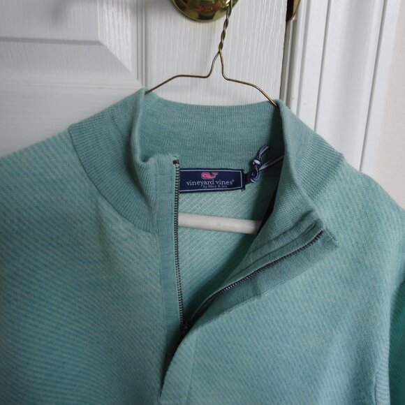 NWT Vineyard Vines Pullover L Twill Line 1/2 Zip Merino Wool - Picture 4 of 9